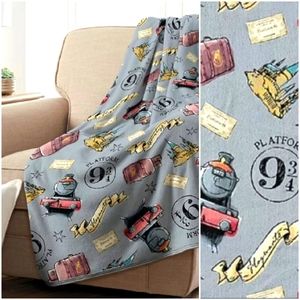 New Harry Potter Goes To School Plush Throw Blanket 46" x 60"